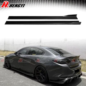 For Mazda 3 2013-2022 Sedan Hatch Side Skirts Winglet Carbon Fiber Look PP New - Picture 1 of 17