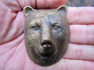 De colección GRIZZLY BEAR Hebilla de Cinturón 1978 Kodiak 3D CABEZA Caza RARO EN MUY BUENA CONDICIÓN+ Foto 1 de 4