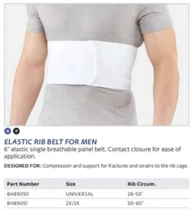 Bell-Horn Elastic Rib Belt For Men Universal - Support for Fracture and Strains  - Picture 1 of 1