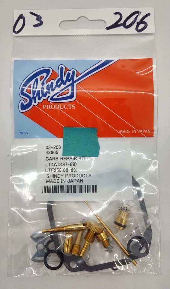 Nuevo kit de reconstrucción de carburador Shindy Carb Suzuki 87-89 LT4WD 250 LT-F250 03-206 Foto 1 de 1