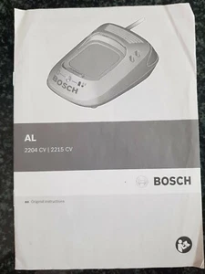 Instruction Manual for Bosch Charger. AL 2204CV / 2215CV - Picture 1 of 2