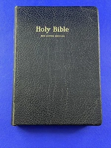 Vintage 50s World Publishing KJV Holy Bible Concordance Dictionary Red Letter - Picture 1 of 8