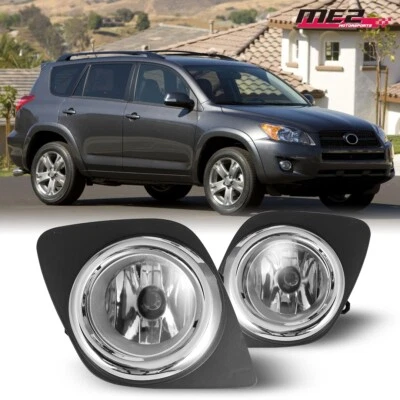 Par de luces antiniebla transparentes para Toyota RAV4 2009 2010 2011 2012 kit de interruptor de luces de parachoques Foto 1 de 4