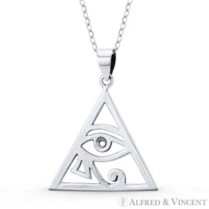 Dije Ojo de Horus Egipcio Udjat Wedjat .925 Plata Esterlina Egipto Suerte - Imagen 1 de 1