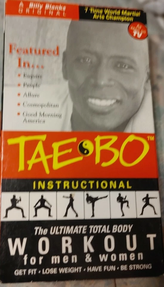 Tae Bo Workout, Vhs Billy Banks Instructional Estate Item. good cond as is  SM - Image 1 of 1