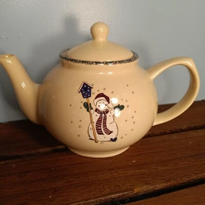 Tetera muñeco de nieve fiesta hogar y jardín de colección, tapa, Navidad Foto 1 de 4