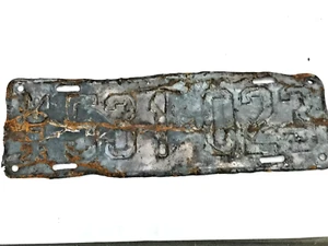 1923 Michigan Metal License Plate 531 023 - original 13.5"x4.5" - repaint ready - Picture 1 of 5