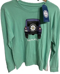 NWT Life Is Good “Go Places” Long Sleeved Top Size Small *READ* - Picture 1 of 5