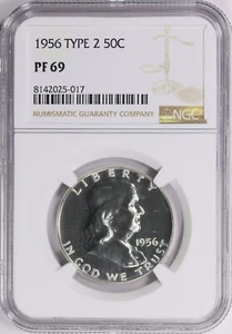 1956 Type 2 Franklin Half Dollar 50c Proof NGC PF 69 (017) - Picture 1 of 3