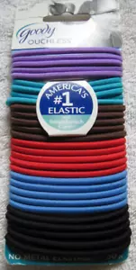 Spice It Up 30 Goody Ouchless No Metal Rubber Elastics Ponytailer Hair Bands 4mm - Picture 1 of 7