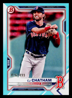 2021 BOWMAN PROSPECTS SKY BLUE #BP-113 CJ CHATHAM 426/499 - Image 1 of 2
