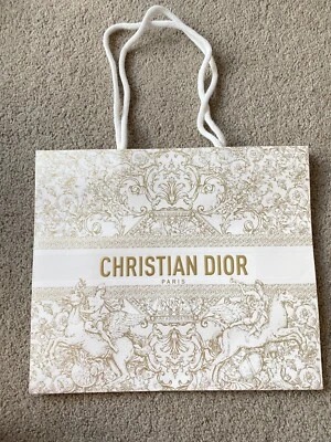 Authentic Christian Dior Shopping Bag Paper Bag Gift Bag Empty Holiday Edition