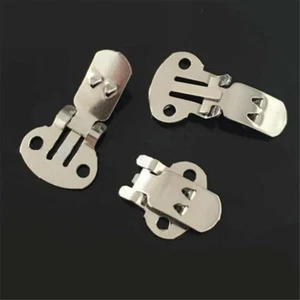 10/20/40PCS Blank Stainless Steel Shoes Flower Clips On Findings Buckle Craft - Picture 1 of 3