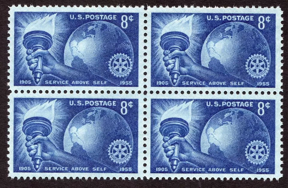 Scott #1066 Rotary International Block of 4 Stamps - MNH - Image 1 of 1