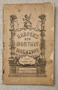 1878 April Harper's, Schiffbau, Siena Italien, Electric Time, L'Allegro - Bild 1 von 12