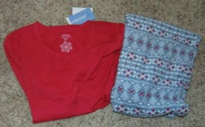 Womens Christmas Pajamas 1X Jockey Plus Fairisle 2 Pc Winter Fleece PJ's Set - Image 1 of 4