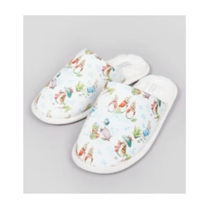 Peter Rabbit Pantolette Hausschuhe für Damen | kuschelige Fleece gefütterte Slipper Beatrix Potter - Bild 1 von 3