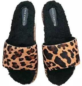 Vince Camuto Women's Slides Sandals Natural LEO Kanadial Slip On Shoes Size 8.5 - Picture 1 of 5