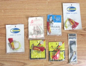 FISHING JIG RIGS SHRIM FLY'S AND MISC 7 PC LOT VINTAGE - Picture 1 of 7