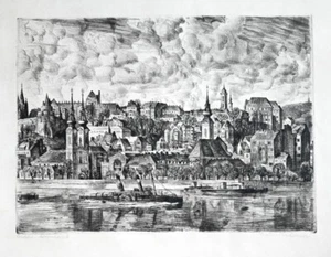 c1970 Budapest Ungarn Wladimir Szabo Original-Radierung signiert und bezeichnet - Picture 1 of 1