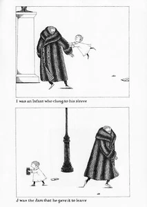 Poster Edward Gorey ALFABETO I e J macabro gotico arte da parete 1979 stampa - Foto 1 di 3
