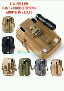 Universal 6" Outdoor Tactical Holster Military Hip Waist Belt Bags Phone Case - Picture 1 of 25