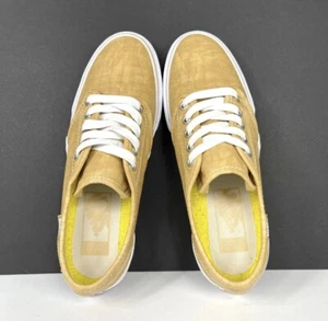 Womens Vans Camden Deluxe Tan Faux Crocodile Skin Sneaker womens Sizes 9.5 - Picture 1 of 7