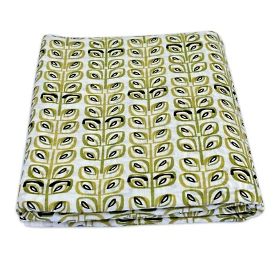 Indian 10 yard leaf Hand Block Print Cotton Fabric Natural Color Running fabric - Image 1 of 4
