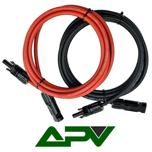 0% MwSt. Solarkabel Verlängerungskabel rot schwarz 4 6 mm² PV Kabel Solarstecker - Bild 1 von 9