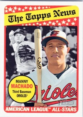 2018 Topps Heritage #292 Manny Machado Baltimore Orioles - Image 1 of 2