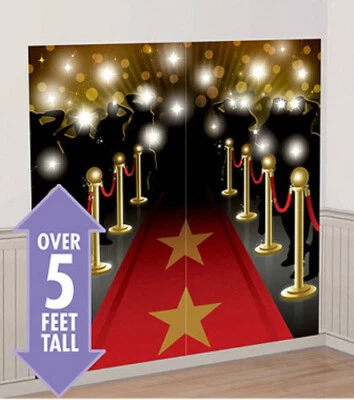ALFOMBRA ROJA DE HOLLYWOOD Fiesta Escena Setter Pared RETROP Paparazzi Premios Selfie Foto 1 de 2