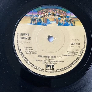1978 DONNA SUMMER 7" 45 MACARTHUR PARK / ONCE UPON A TIME CASABLANCA CAN 131 - Bild 1 von 1
