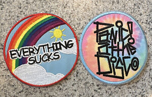 Panic At The Disco Tie Dye Embroidered Iron On Patch And Everything Sucks Patch
