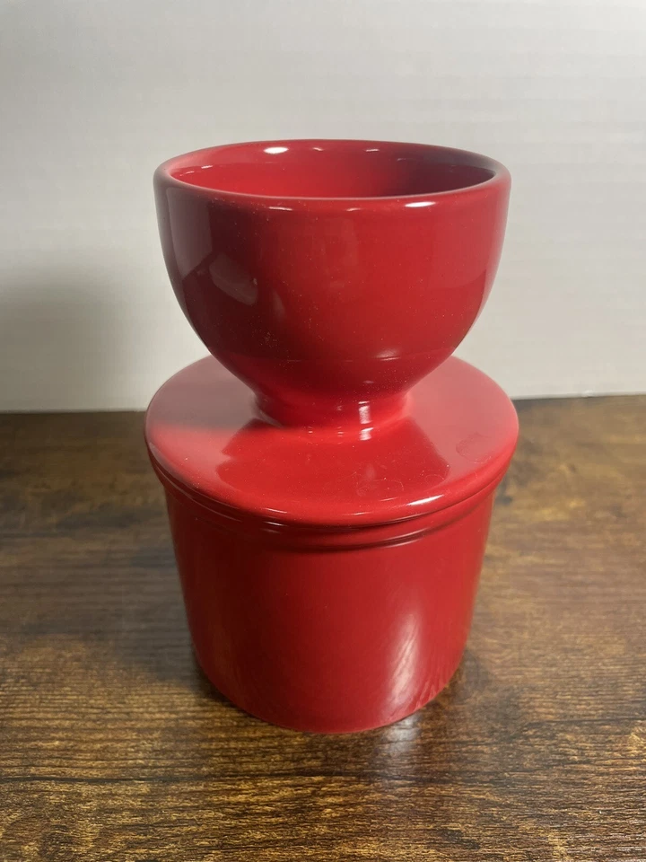 The Original Butter Bell crock 2003 by L. Tremain French Ceramic  Red - Image 1 of 4