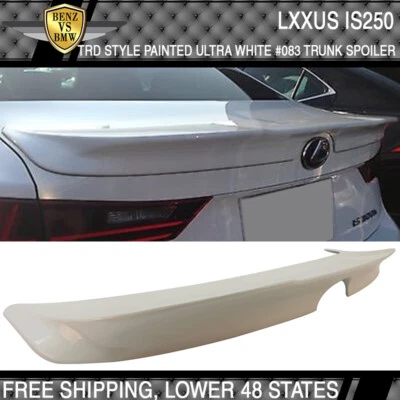 USA Stock Fit 14-20 IS250 Painted #083 White Nova Gf Metallic Trunk Spoiler ABS Foto 1 de 4