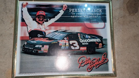DALE EARNHARDT PICTURE PLAQUE - "PERSEVERANCE" Cover