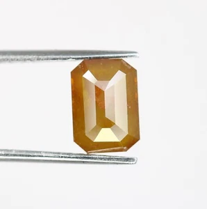 2.18 CT Dark Yellow Emerald Cut For Engagement Ring - Picture 1 of 7