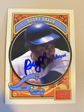DUSTY BAKER signed baseball card LOS ANGELES DODGERS autograph