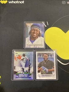 Topps Vladimir Guerrrero Jr. 3 card lot!!! SSP, SP, & RC CARD🔥🔥 - Imagen 1 de 4