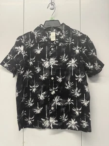 New Threadabouts short sleeve shirt boys size 6/7 black white palm trees - Picture 1 of 6