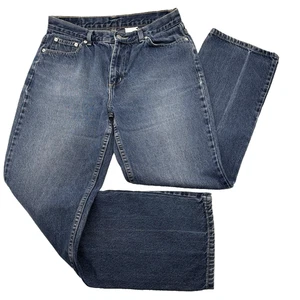 Pantalones de mezclilla vintage años 90 descoloridos gloria lavado medio tiro alto pierna recta ancha 12 promedio 29x30" - Imagen 1 de 14