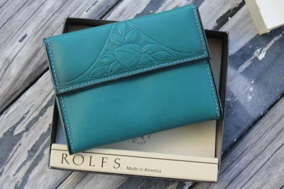 Estuche para llaves accesorio automático vintage verde azulado NOS Foto 1 de 4