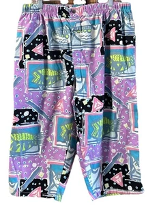 RARE Men’s Vintage Gotcha Snappers Crop Pants Capris Sz 38 Stretch Elastic USA - Picture 1 of 17