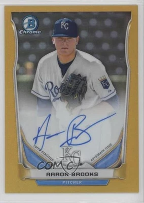 2014 Bowman Chrome Prospect Auto Gold Refractor /50 Aaron Brooks #BCAP-ABR Auto - Image 1 of 2