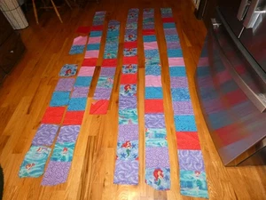 Kleine Meerjungfrau Handarbeit Quilt Blockstreifen + Material zum Vervollständigen - Bild 1 von 8