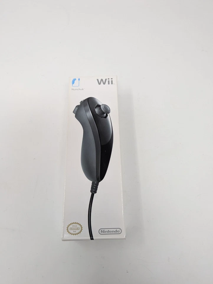 Nintendo Wii Nunchuk Controller Black OEM New Factory Sealed NunChuck - Image 1 of 4