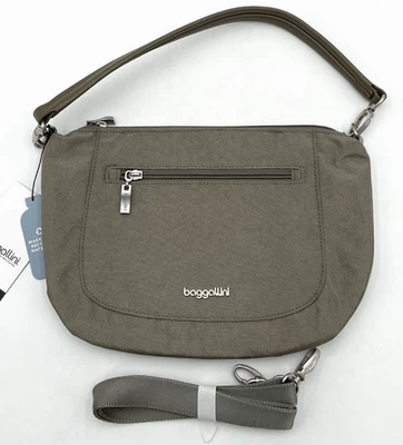 Baggallini Modern Everywhere Half Moon Gray Crossbody Shoulder Bag NWT - Image 1 of 4