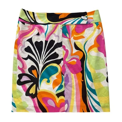 Falda DAVID MEISTER Mujer Multicolor Mezcla Algodón Talla 4 Estampado Abstracto EE. UU. Foto 1 de 4