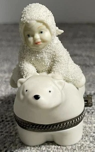 Snowbabies Dept 56 Polar Express Hinged Trinket Box 68869 Christmas - Picture 1 of 14