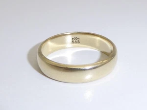 585 Gold Ring 14K Gelbgold 4,93 g Trauring 5 mm breit Ehering RG 58-18,4 mm 9783 - Bild 1 von 6